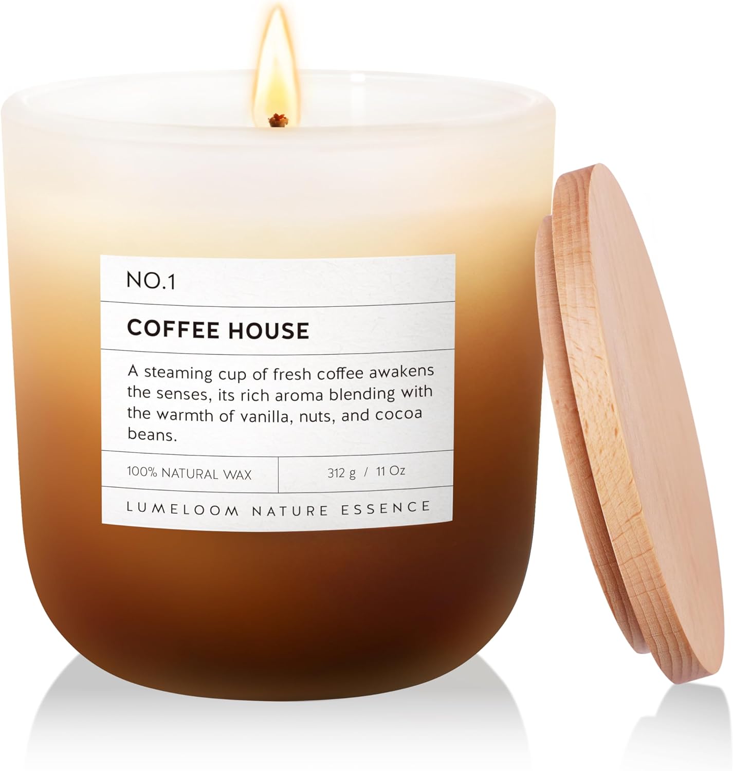 Coffee House Scented Candle, 11oz Aromatherapy Soy Wax Candles for Home Scented, Long Lasting, Coffee Lover Gifts for Women, Men, Friends, Housewarming, Birthday, Relaxation & Stress Relief