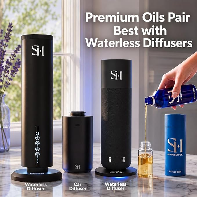 Inspired by Baccarat 5-Star Hotel New York BC07 Hotel Scent Diffuser Oil | 5.07Floz (150ml) - Waterless Diffuser Oil Refill & Highly Concentrated Fragrance Oil, Diffuser Oil Scents, Hotel Oil Diffuser