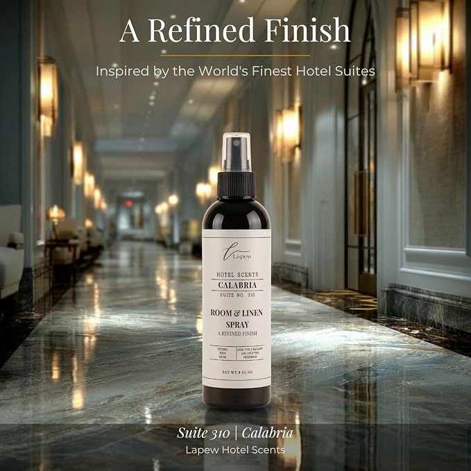 Lapew Hotel Scents Luxury Room Spray | Calabria Suite 310 | Inspired by the Bellagio Hotel | Linen Spray Air Freshener & Fabric Spray | 8 fl oz
