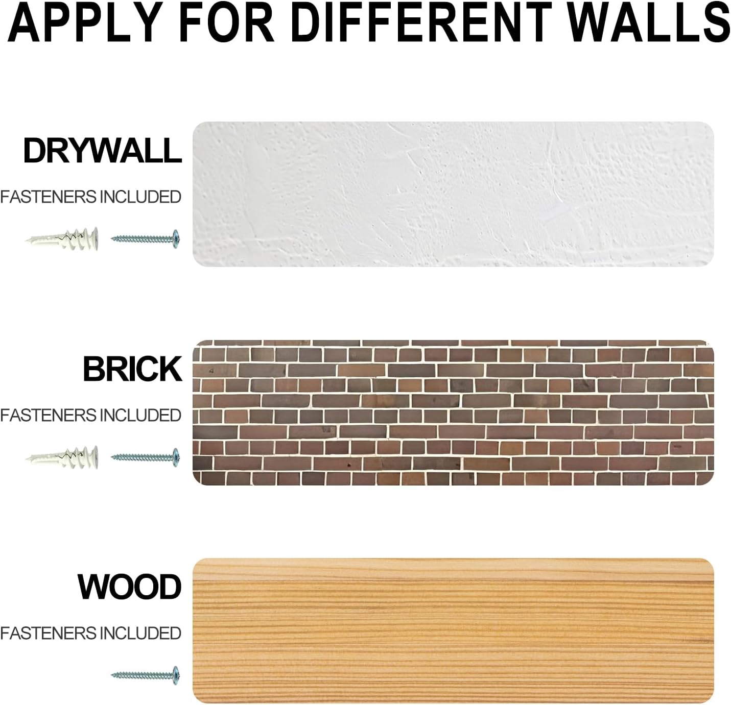 Wood Floating Shelves Set of 2, Aged Elm Wood Picture Wall Shelf, Floating Shelves for Wall for Bedroom Kitchen Bathroom Living Room (Walnut, 36 inch)