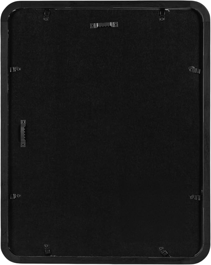 Kate and Laurel Inglewood Modern Wall Picture Frame Set of 3; 11x14 matted to 5x7; Black; Three-Piece Frame Set for Gallery Wall Accent Set in Living Room Decor