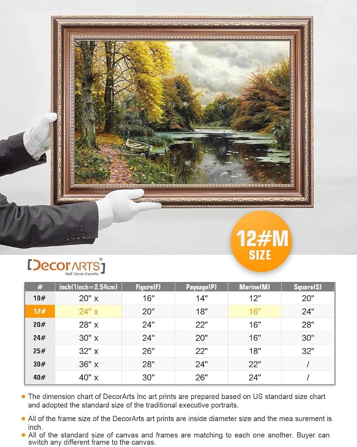 DECORARTS - River Landscape 1903 by Peder Mork Monsted. Giclee Prints on Acid Free Cotton Canvas. Classic Art Reproduction in Fine Art Frame. Total Size w/Frame: 28.75x20.75 in