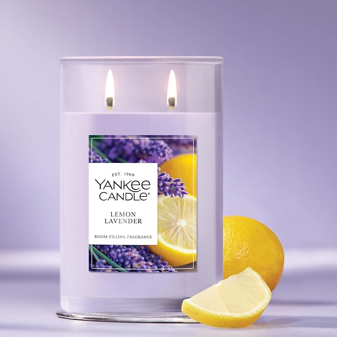 Yankee Candle, Lemon Lavender Scented Candle, 20oz Classic 2-Wick Tumbler with up to 80 Hour Burn Time (Pack of 4)