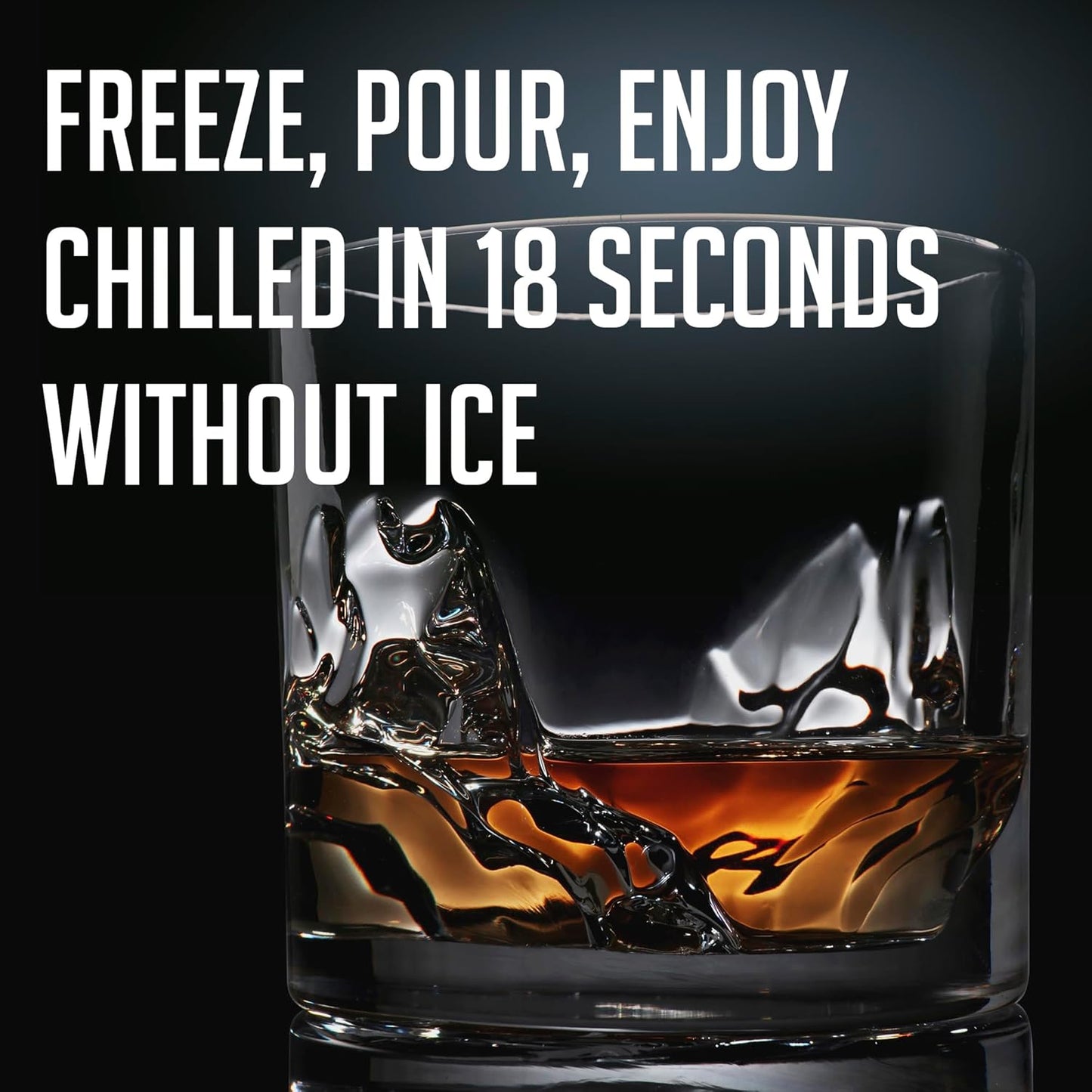 Grand Canyon Heavy Crystal Whiskey Glasses Gift Set of 2, Thick Freezable Bourbon Glass 1lb Each, Premium Whiskey Gifts for Men, Frozen Crystal Chills Cocktails, 10 oz