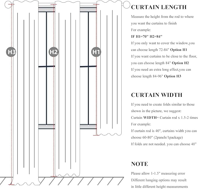 Cute Blackout Curtains 70 Inches Extra Wide Linen 84 Inch Length for Living Room/Sliding Glass Door,Pleated Heavy Duty Thermal Drapes for Winter Thick Large Window(70"Wx84"L 2 Panels Beige White)