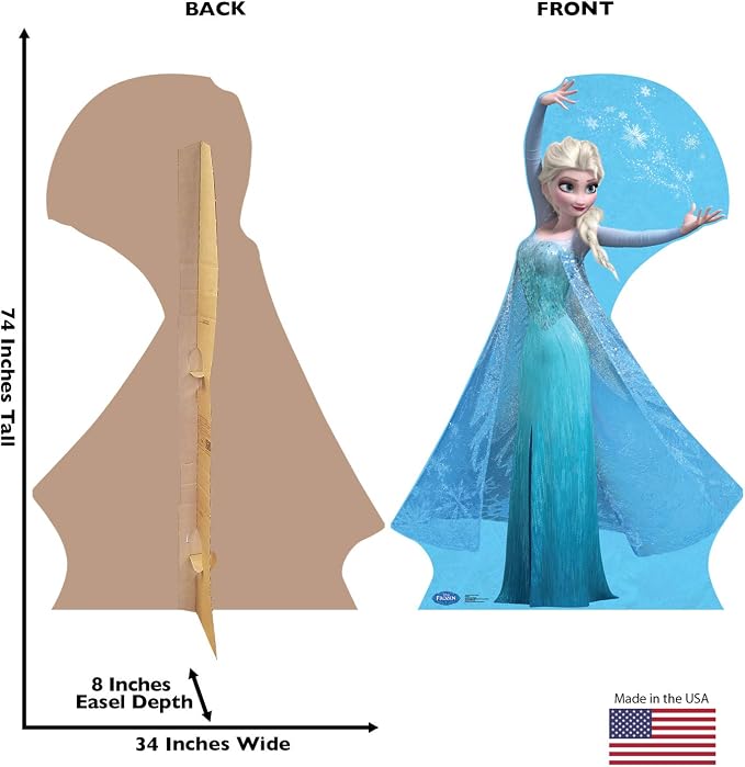Cardboard People Snow Queen Elsa Life Size Cardboard Cutout Standup - Disney's Frozen (2013 Film)