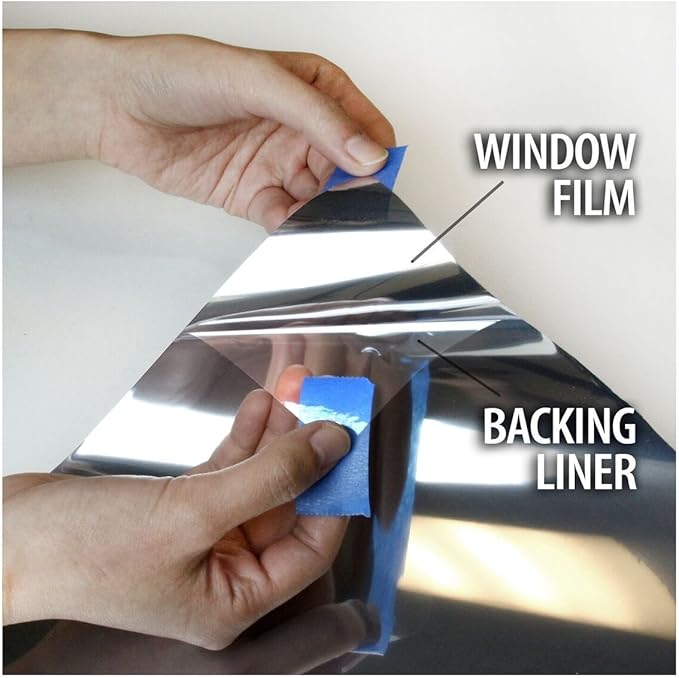 BDF S4MS15 Window Film Security and Daytime Privacy 4 Mil Mirror Silver (Dark) - 24in X 14ft