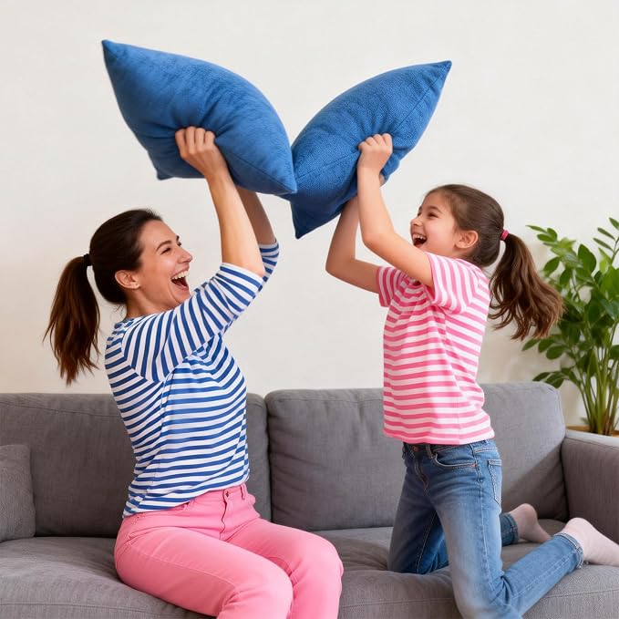 Throw Pillow Set 18x18,Throw Pillows for Couch and Bed,Lumbar Pillow for Bed,Living Room Pillows Navy