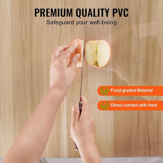 VEVOR Plastic Table Cover, 40 x 80 Inch 2.0 mm Thick Rectangle Clear PVC Mat Protector, Waterproof & Easy Cleaning Desk Pad Tablecloth, for Office, Dresser, Dining Room, Night Stand