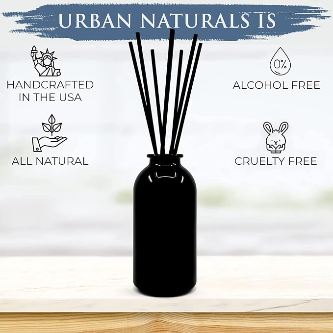 Urban Naturals Reed Diffuser Set, Crisp White Linen - Bathroom Shelf Décor