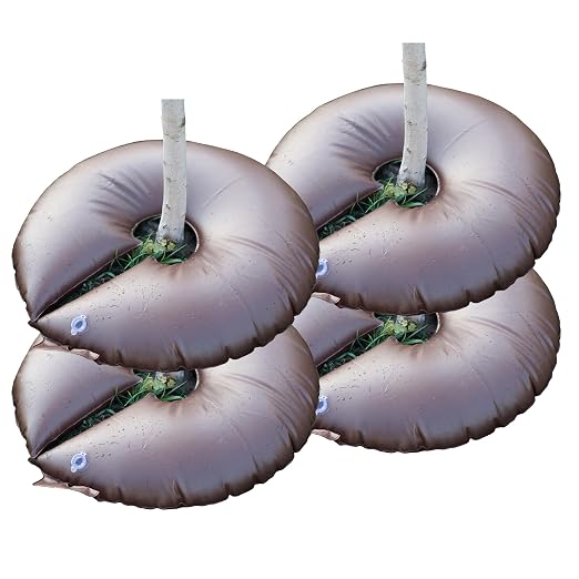 4 PACK-15 Gallon Tree Watering Bag/Ring, Water Saving Tree Bags for Watering, Deep Root Tree Watering Bag Slow Release, Low-Profile Great for Multi-Trunk Newly Planted Small Trees and Shrubs