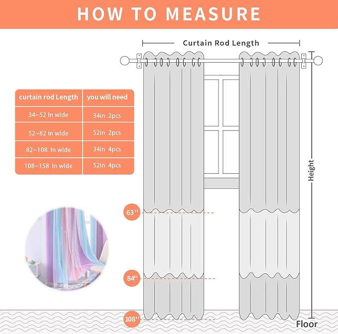 XiDi Pink and Purple Curtains 84 Inches Long for Girls Bedroom 2 Panels Blackout Rainbow Nursery Curtains for Kids Room Unicorn Princess Theme Home Decor Living Room Pink/Purple W52 X L84