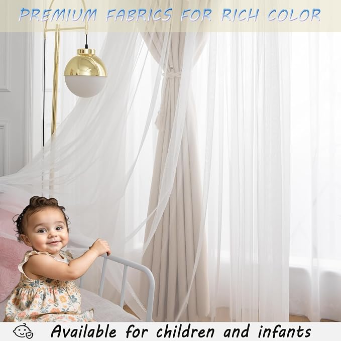 Beige Star Blackout Curtains for Bedroom, Boho Curtains, W52X L120 | 2 Panels Beige Thick Grommet Top Star Cutout Curtains, Double Layer Window Treatments, Aesthetic Living Room Decor