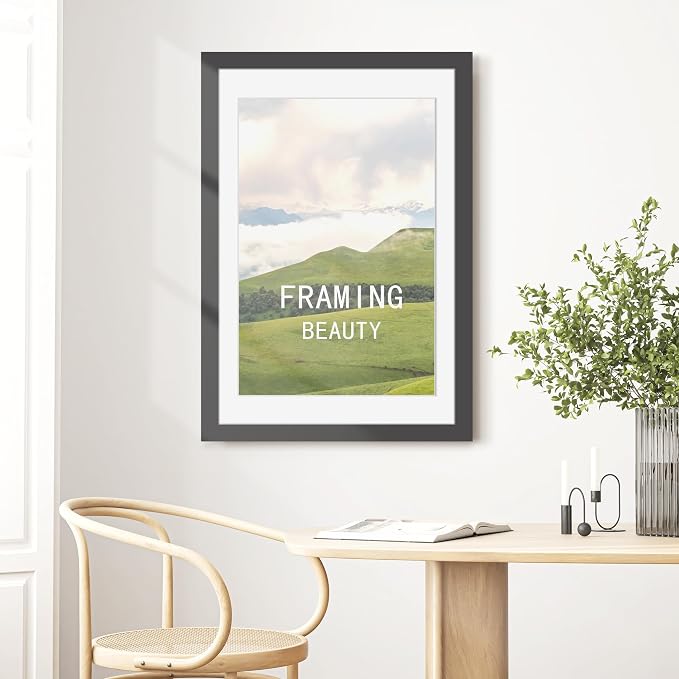 Picrit 24x36 Picture Frame 3 Pack, Black Poster Frame, Display Poster 20 x 30 with Mat or 24 x 36 without Mat for Horizontal or Vertical Wall Mounting