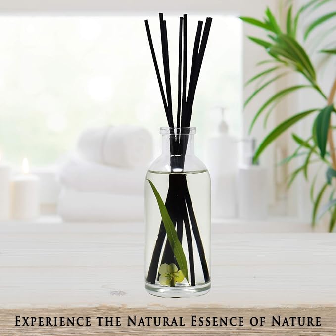 Urban Naturals Reed Diffuser Set, Lemongrass Verbena - Bathroom Shelf Décor | (REFRESH and RENEW) Mind & Body Aromatherapy Collection, Essential Oil Botanical Room Scent