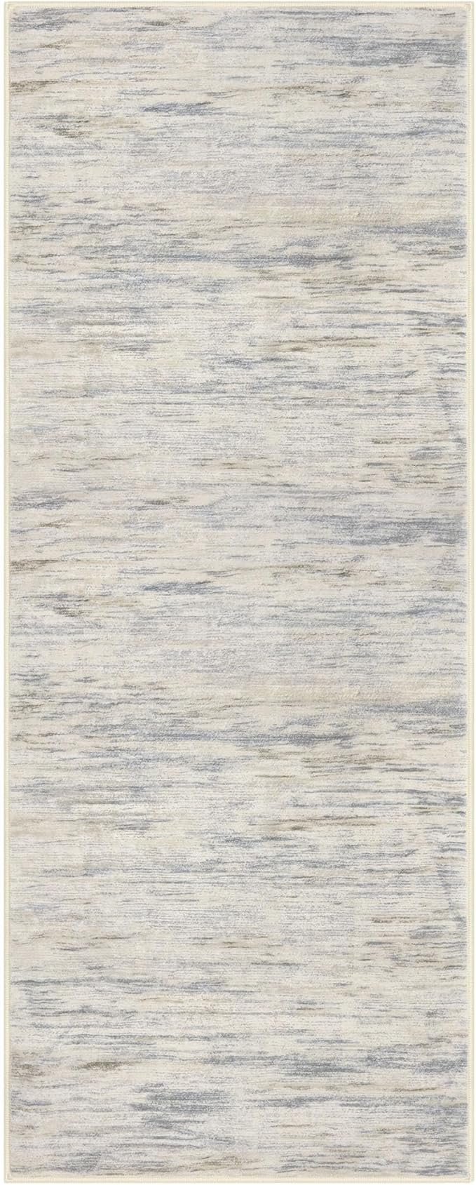 SIILOOM 2x5 Modern Abstract Runner Rug for Hallway, Gray Beige Neutral Multi Super Soft Hallways Decor Kitchen Rugs with Non-Slip, Non-Shedding Washable Rug for Entryway Bedroom Laundry Indoor