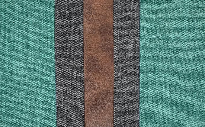 Set of 2 Leather Throw Pillow Covers Cotton Linen Decor Patchwork Pillow Cover Faux Leather Pillows Cover for Couch Sofa Living Room Bedroom,Grass Green 18"x18"