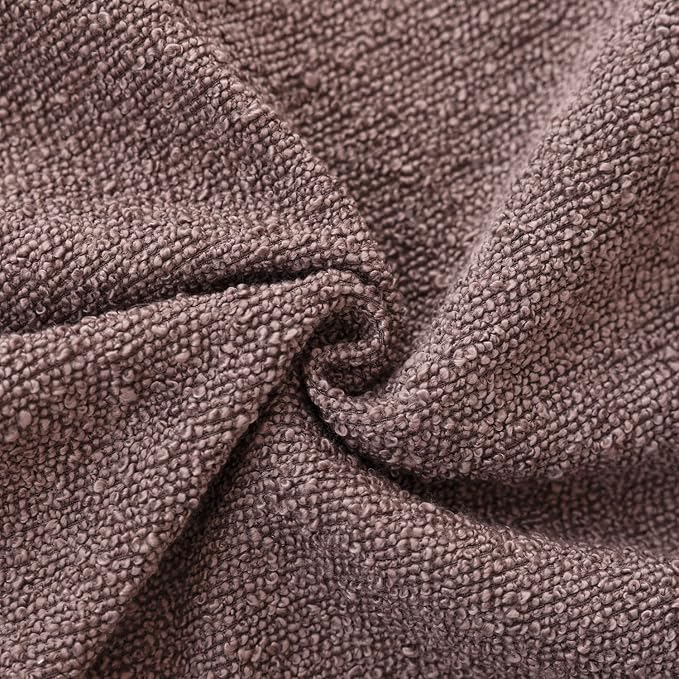 Foindtower Pack of 2 Textured Boucle Throw Pillow Covers Accent Solid Decorative Lumbar Pillow Cases Cozy Soft Couch Cushion Case for Chair Sofa Bedroom Living Room Home Decor 12x20 Inch Dark Purple