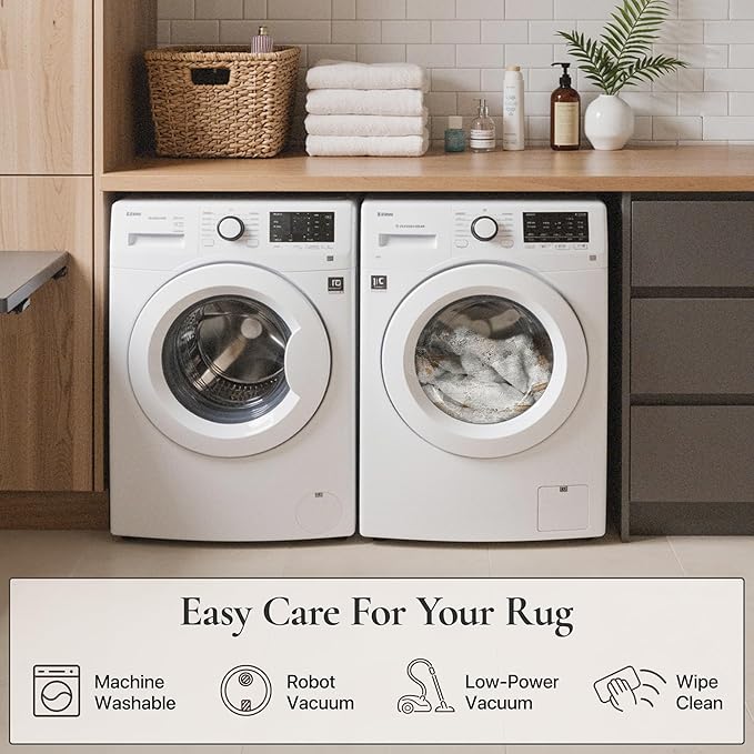 GENIMO Washable Rugs 2'6"x6 Runner Rugs for Hallway Kitchen, Modern Lightweight Rug Ultra Soft Indoor Runner Rugs for Entryway, Low Pile Carpet with Non Slip Backing, Grey Brown Beige