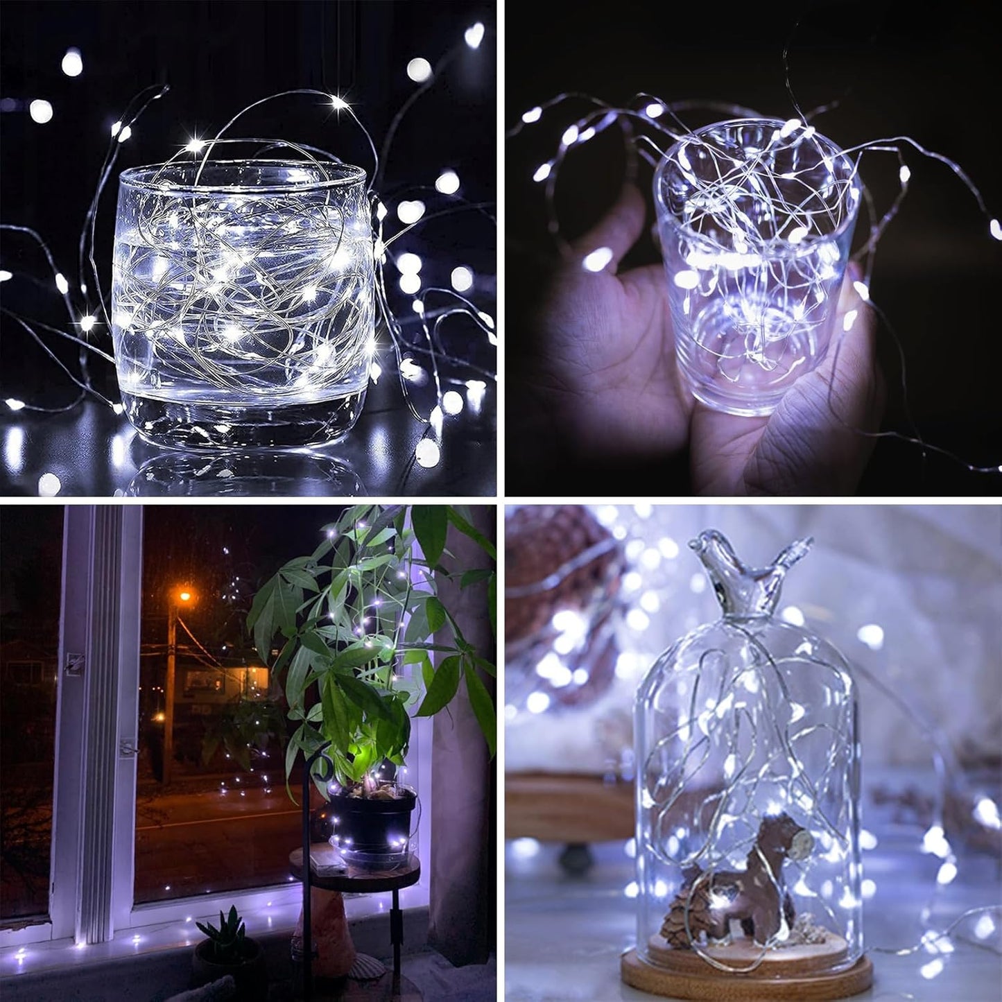 2 Pack 20FT 60LED Battery Operated Fairy Lights with Timer, Waterproof Battery String Lights Outdoor Indoor, Battery Twinkle Light for Bedroom Wedding Birthday Party Chirstmas (Cool White)