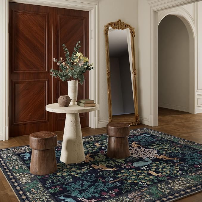 6x9 Area Rugs for Living Room: Washable Bedroom Rug Stain Resistant Non Slip Low Pile Lightweight Soft Carpet Rugs for Dining Room Kitchen Nursery Kids Room Playroom Home Office Indoor