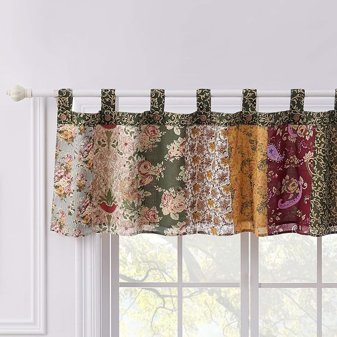 Greenland Home Antique Chic 21 X 84-Inch Cotton Window Patchwork Valance, Multicolor