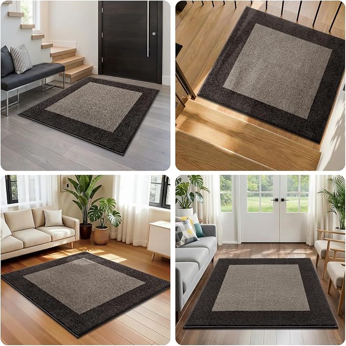 Washable Area Rug 36" x 36", Non Slip Kitchen Rug for Floor, Absorbent Entrance Rug for Dining Room, Bedroom, Living Room (Roll Packing)
