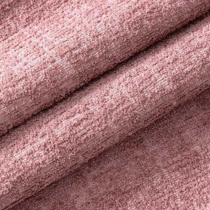 MIULEE Decorative Throw Pillow Covers 18x18 Pack of 2 Blush Pink Spring Couch Pillow Covers Soft Cozy Textured Chenille Pillowcases for Home Decor Sofa Living Room Cushion Bedroom