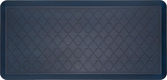 Tempur-Pedic Ultra Comfort Anti-Fatigue Lattice Twilight 1' 8" x 3' 6" Kitchen Floor Mat Cushioned Ergonomic Standing Desk Mat Waterproof Non-Skid Foam