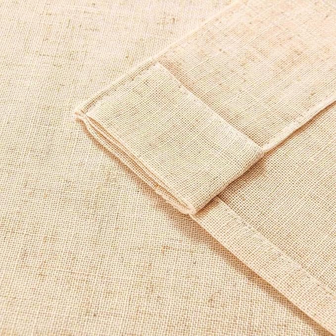 Joydeco Linen Curtains 108 Inch Length 2 Panel Sets,Light Filtering Curtains for Bedroom 52 Inch Wide Living Room Drapes with Back Tabs & Rod Pockets (W52 x L108 Inch, Ecru)