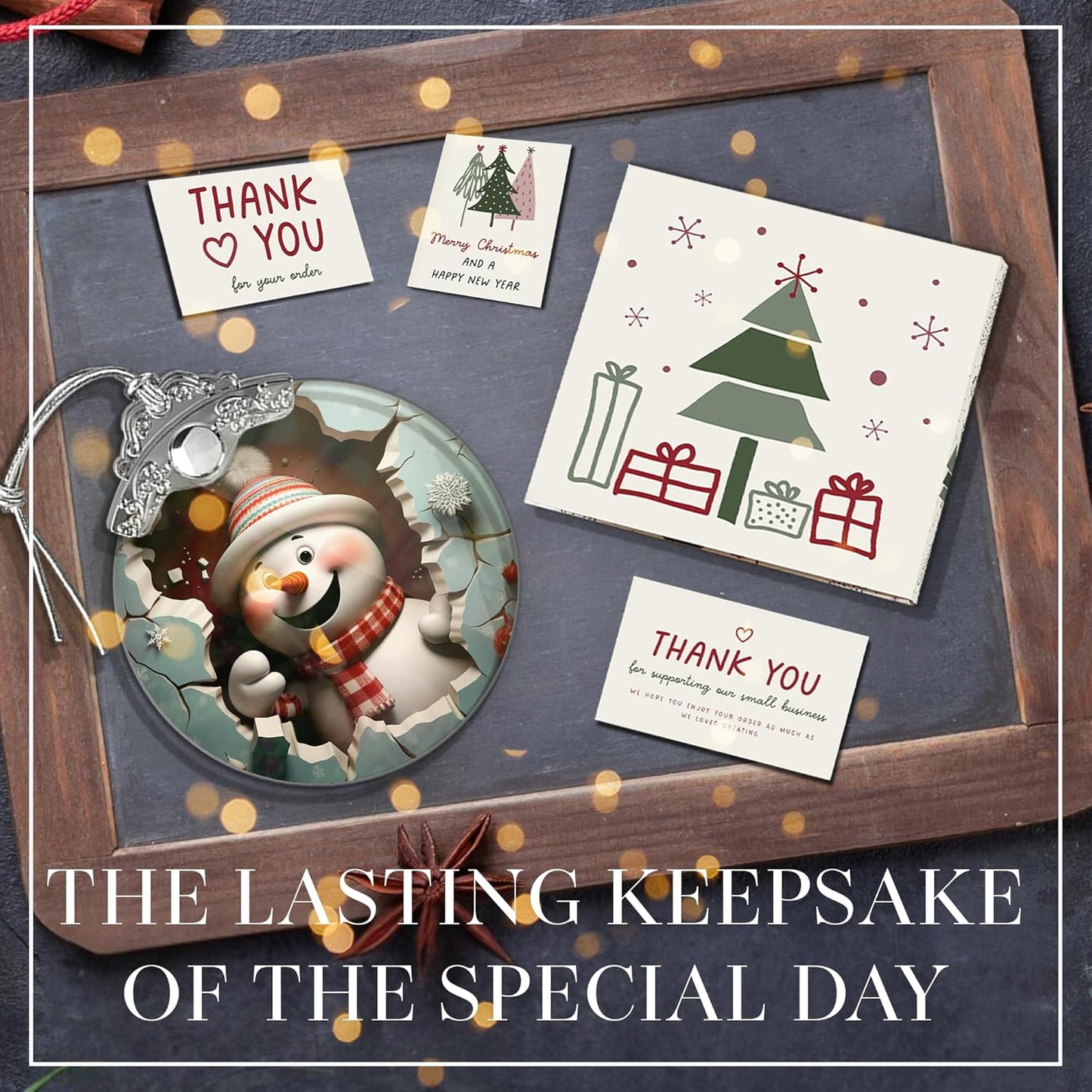 2025 Christmas Ornament, Christmas Tree 4 Inch Acrylic Ornament Art, Christmas Ornaments, Ornaments, Christmas Tree Ornaments, Ornaments for Tree (Cute Snowman)