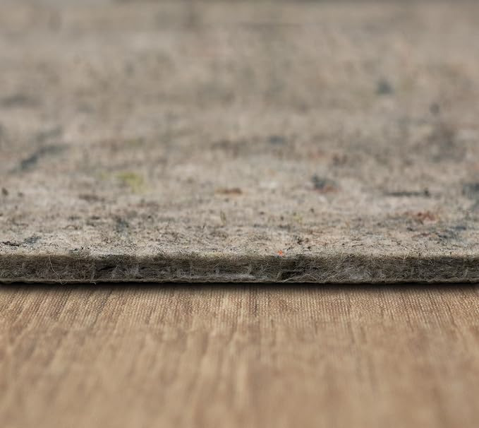 Mohawk Home Non Slip Rug Pad 7' x 9'- 1/4" Thick Felt + Latex Rubber Gripper - Dual Surface Cushion for Hardwood, Carpet, Tile Floors, Made in USA