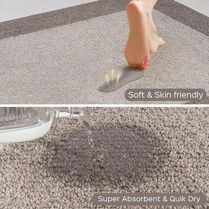 Washable Area Rug 36" x 36", Non Slip Kitchen Rug for Floor, Absorbent Entrance Rug for Dining Room, Bedroom, Living Room (Roll Packing)
