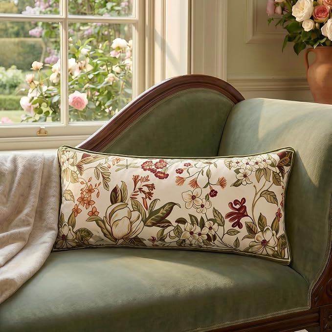 ISAENNE Designer Velvet Throw Pillow Covers,28"x12" Set of 2-Grace A | Pillow Cover,Concealed Zipper Design,Dragonfly Pattern,Sofas,Bedroom,Living Room,Lounge Chairs,All Season Home Decor