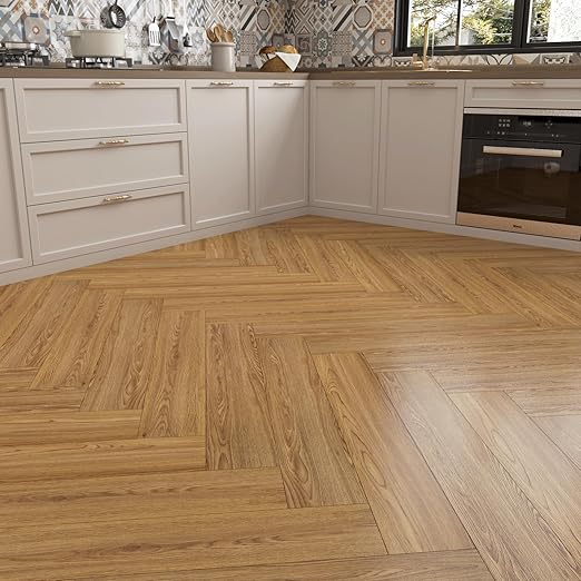 Yenhome 12"X12" Peel and Stick Vinyl Flooring Waterproof Peel and Stick Floor Tile Bathroom Kitchen Flooring Temporary Self Adhesive Floor Tiles for Renter Brown Wood Scratch-Resistant (3Plank 3Sq.Ft)
