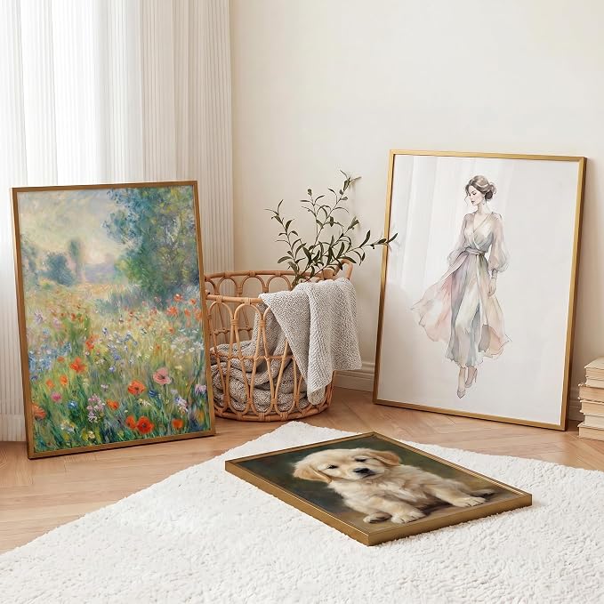 20x24 Metal Picture Frame, Aluminum Poster Frame with Real Glass, Bronze | Warm Bronze 24x20 Frame with Tempered Glass for Wall Display, Posters, Art & Photos | Wall Kit Included