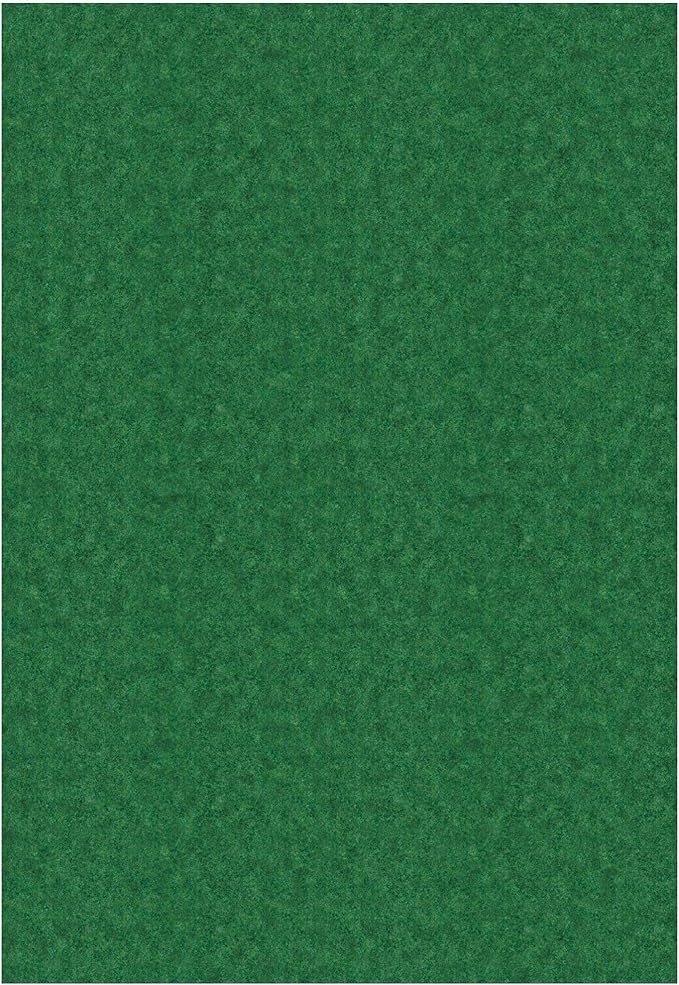 Ottomanson 6'6" x 29' Hallway Runner - Extra Durable Non-Slip Rug Mat for Indoor & Outdoor Use - Ideal for Kitchen, Entryway & Garage - High-Traffic Carpet, Green