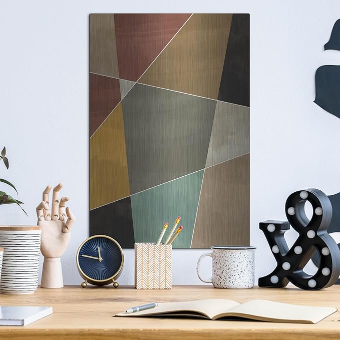'Abstract Geometric 7' by Gary Williams, Metal Wall Art, 12"x16"