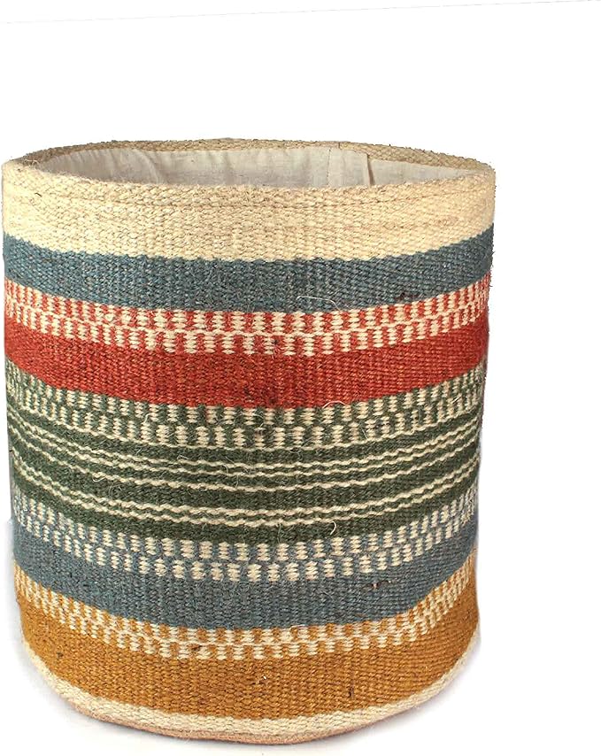 Planter Basket Modern Woven Basket for 10" Flower Pot Floor Indoor Planters, 12” x 12” Storage Organizer Basket Rustic Home Decor, Boho Chic Storage Earth-Friendly Cotton ECO-Twist Planter