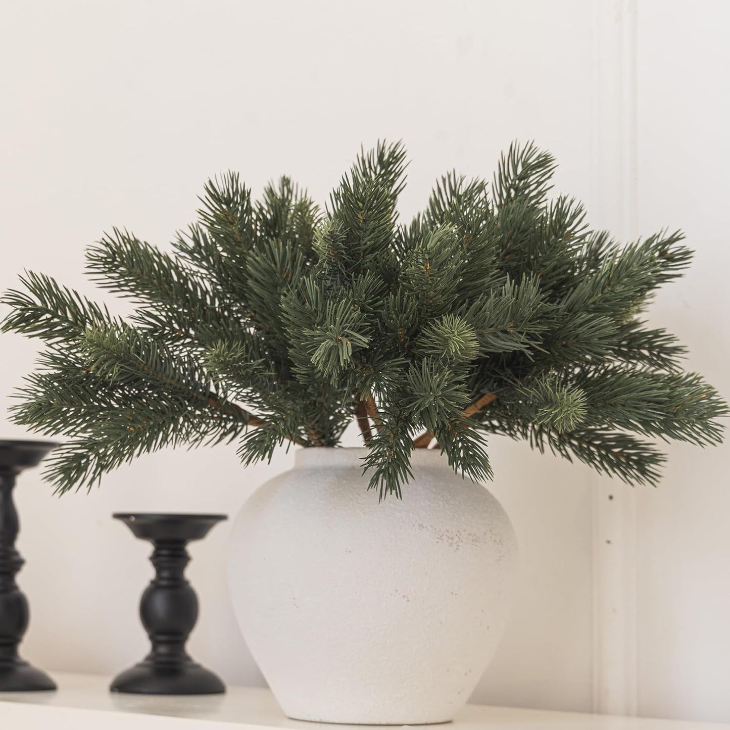 MISSPIN 12 Pcs 19.5 Inches Christmas Cedar Branches, Cedar Artificial Christmas DIY Crafts Faux Branches for Xmas Indoor Outdoor Home Decor