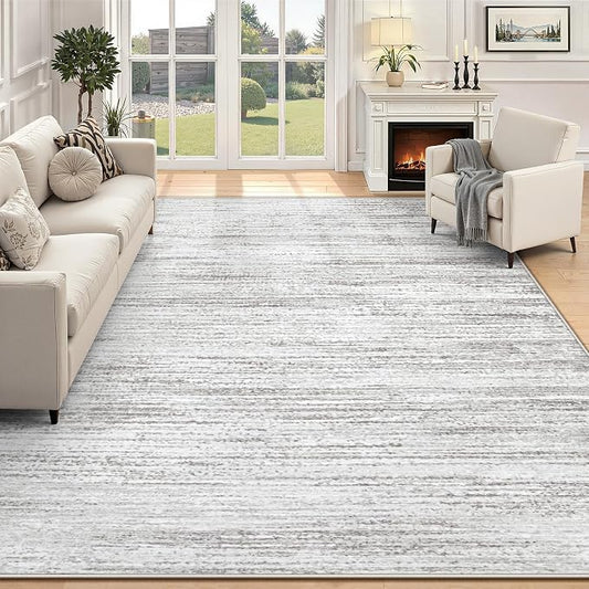 Area Rug 5x7 Living Room Rugs: Washable Modern Rug Non-Slip Soft Rugs Stain Resistant Printed Rug Indoor Carpet for Bedroom Kitchen Dining Room Nursery Home(Grey, 5'x7')