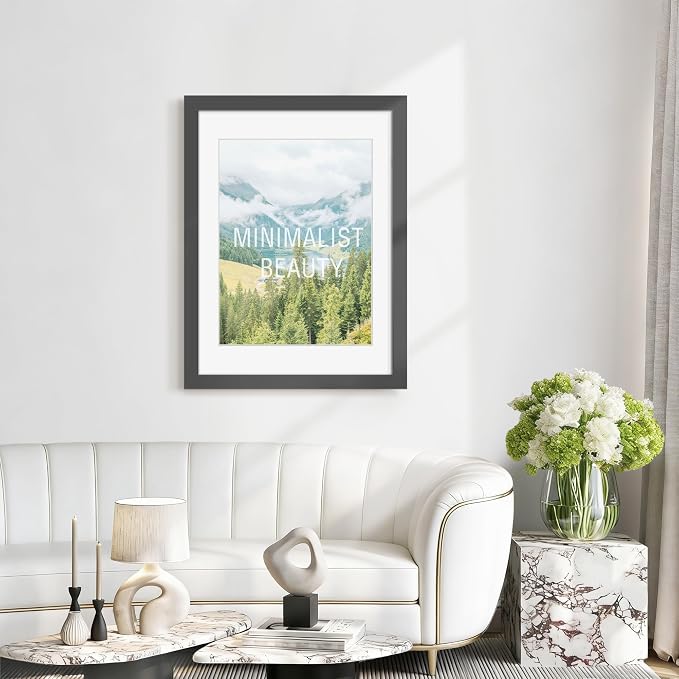 Picrit 22x30 Picture Frame 3 Pack, Black Poster Frame, Display Poster 18 x 24 with Mat or 22 x 30 without Mat for Horizontal or Vertical Wall Mounting