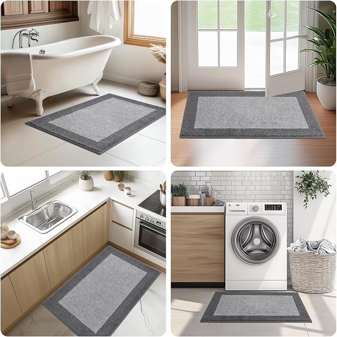 Machine Washable Runner Rug 32" x 168", Non Slip Kitchen Rug for Floor, Absorbent Entrance Rug for Hallway, Bedroom, Living Room, (Roll Packing)