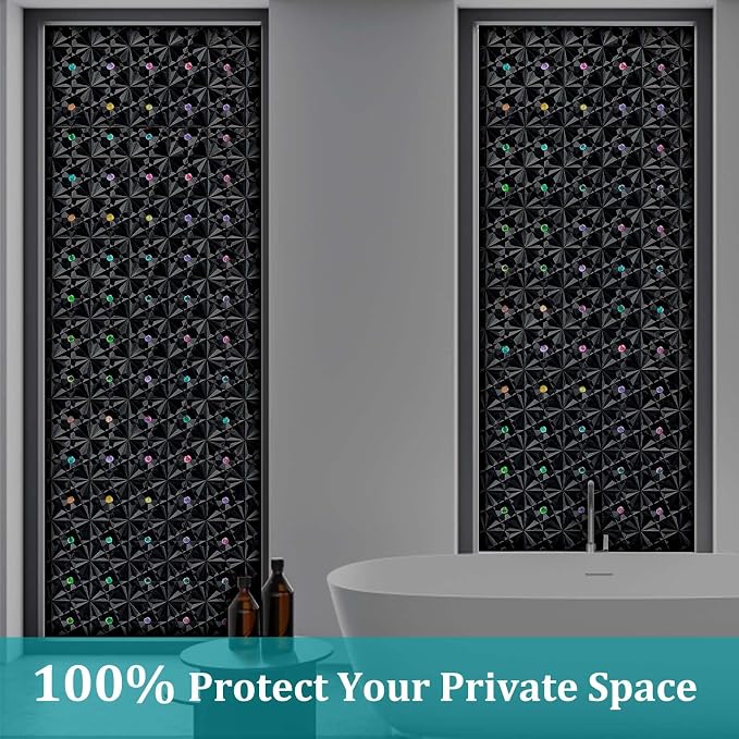 Windimiley Blackout Window Film, 100% Light Blocking Privacy, 23.6" x 78.7" | Room Darkening, Black Out Film for Window Inside，Static Cling No Glue Removable, UV Heat Blocking,Renter Friendly for Bedroom