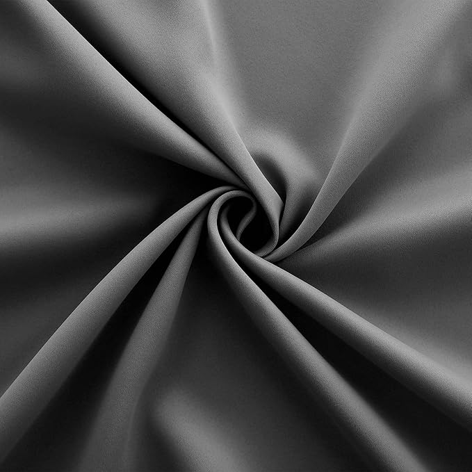 KOUFALL Short Black Out Curtains 54 Inch Long for Windows,Grommet Blackout Curtains 54 Inch Length 2 Panels Set
