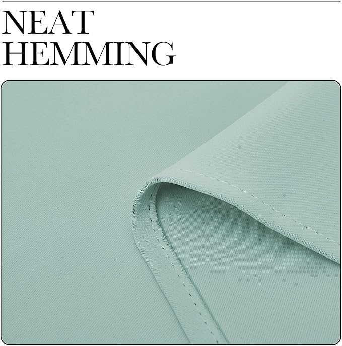 NICETOWN Aqua Blue Blackout Curtains 86" Long for Office, Dining Room, Guest Room, Sound Reducing Heat and Cold Block Curtain Panels for Modern Room Decorative (55" Wide by 86" Long, 2 Pieces)