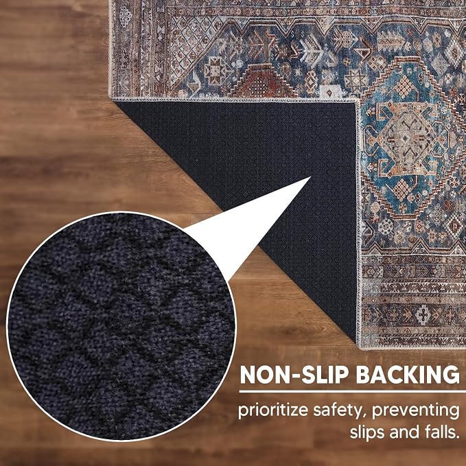 Keen Home Design 24"x36" Rug - Machine Washable Entry Rug with Non-Slip Backing, Ideal for Enteryway, Kitchen, Bathroom, Laundry Room - Vintage, Easy Clean, Durable, Low Pile - (2' x 3')