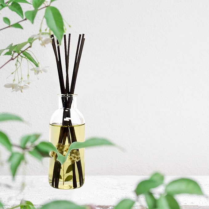 Urban Naturals Reed Diffuser Set, Spring Blooms - Bathroom Shelf Décor | Real Flowers in the Bottle Bulgarian Rose, Egyptian Jasmine, Blue Orchid, Lily of the Valley, Amber