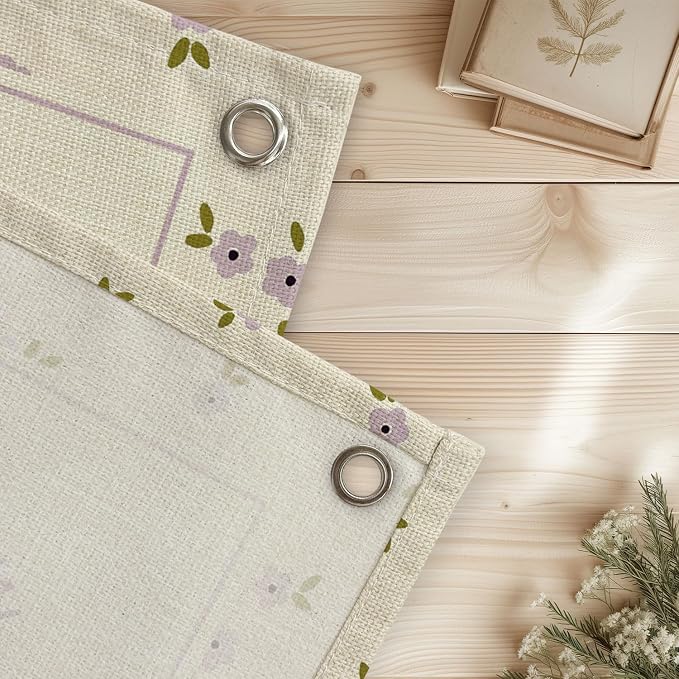Wildflower Nursery Decor, Girls Room Decor - In a Field Full of Roses She Is a Wildflower Pink Linen Banner Flag for Little Girl Baby Girl - Purple Wildflower