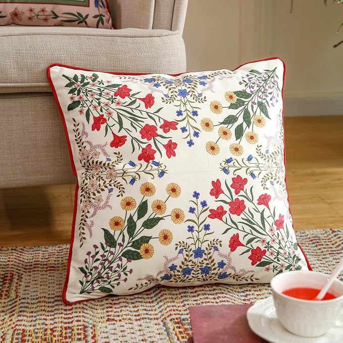 ISAENNE Designer Velvet Throw Pillow Cover,18"x18" Set of 2-Bertina A | Pillow Cover,Concealed Zipper Design,Dragonfly Pattern,Sofas,Bedroom,Living Room,Lounge Chairs,All Season Home Decor